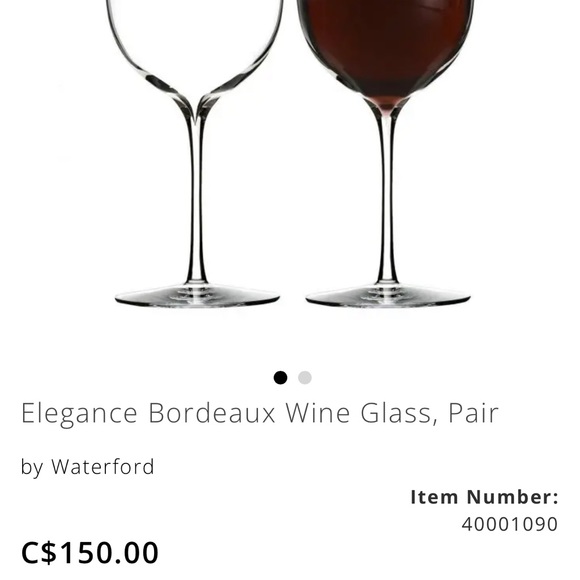 2 Elegant Robert Mondavi by Waterford wine Glasses. - Picture 6 of 6